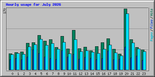Hourly usage for July 2026