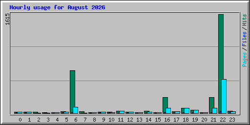 Hourly usage for August 2026